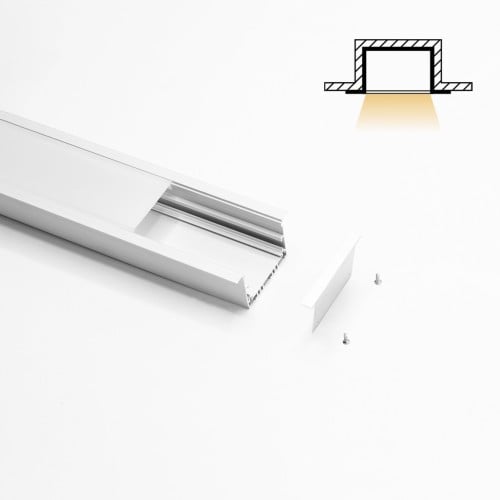 انارة قنوات المونيوم مسار داخلي 1متر لانارة شريط ا...