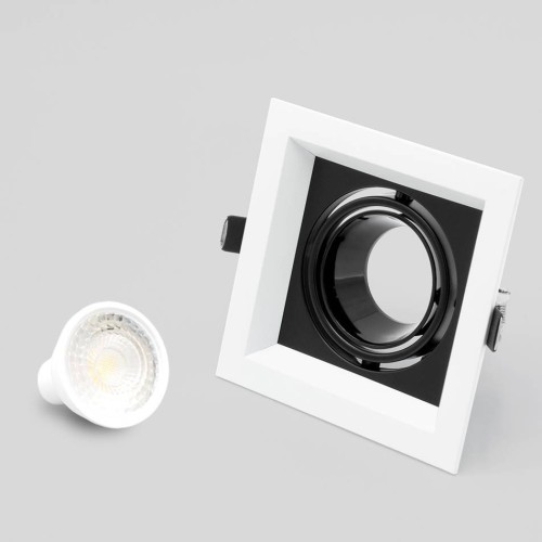 4 حبات سبوت لايت المونيوم مربع ضد التوهج شامل اللم...