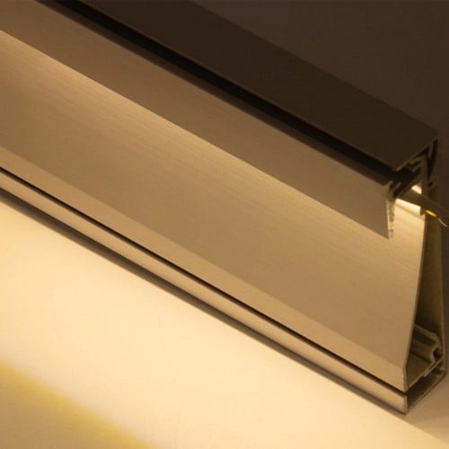 مجرى المونيوم نعلة سفلية 1 متر لانارة شريط الled