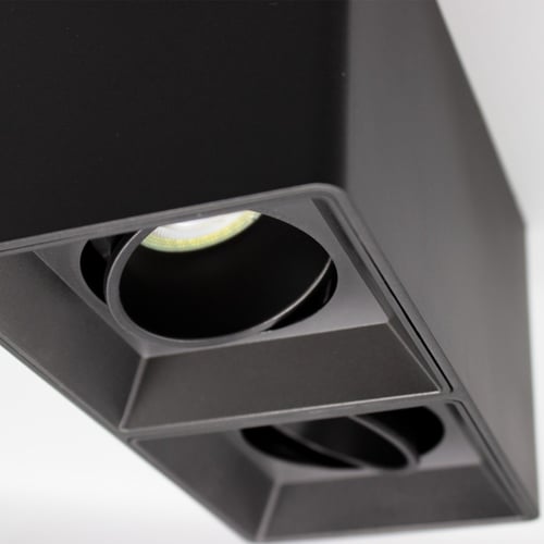 لمبة سقف سلندر مربع مجوز اسود ضد التوهج شامل اللمب...