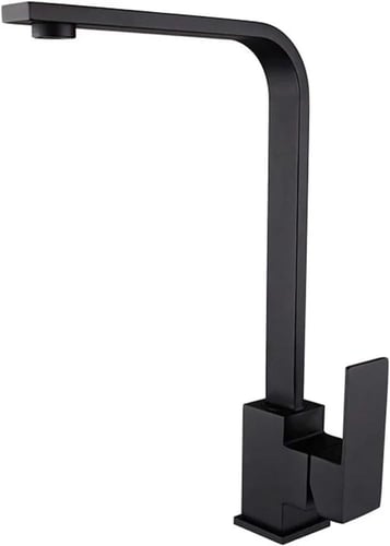 خلاط مجلى مطبخ اسود مطفي تصميم مودرن مربع