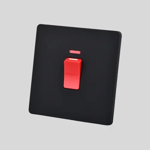 مفتاح مكيف 45 أمبير اسود مطفي مخملي DX