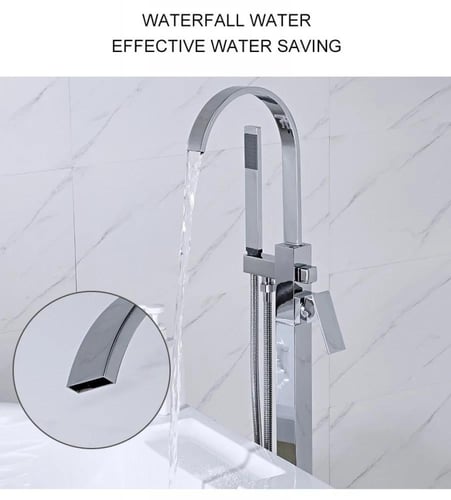 خلاط ارضي بانيو كروم مائل