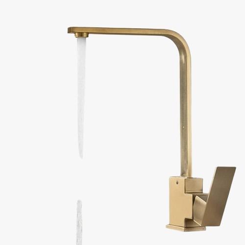 خلاط مجلى مطبخ ذهبي تصميم مودرن مربع