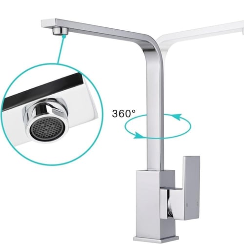 خلاط مجلى مطبخ كروم تصميم مودرن مربع