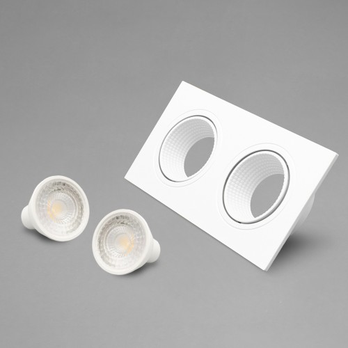 3 حبات اطار سبوت لايت ضد التوهج مجوز خلية ابيض مع...