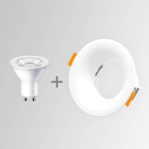 اطار سبوت لايت غاطس ضد التوهج مع لمبة + سلك