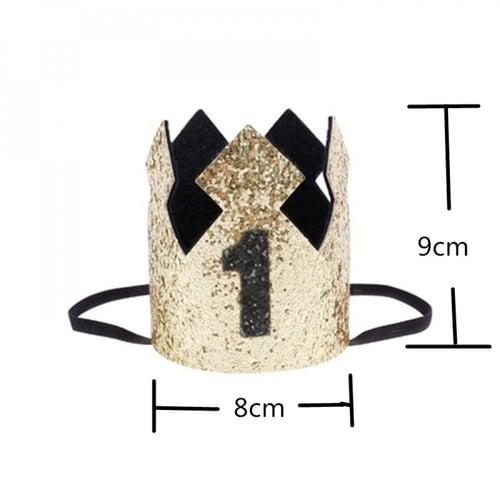 تاج عيد ميلاد ذهبي وازرق رقم 3