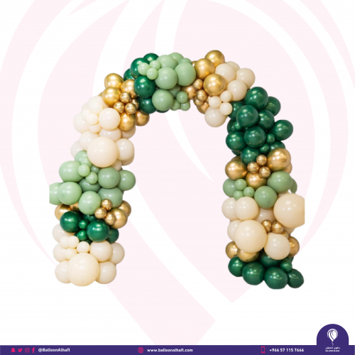 قوس بالونات اخضر