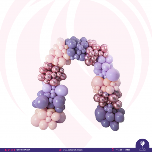 قوس بالونات تدرجات البنفسجي