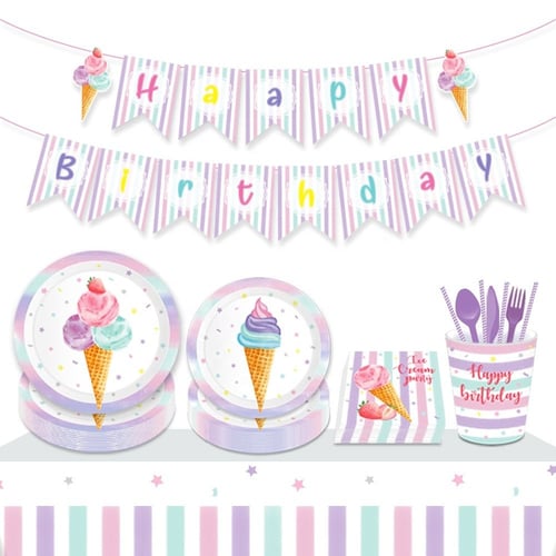 لوازم مائدة حفلات على شكل ايس كريم