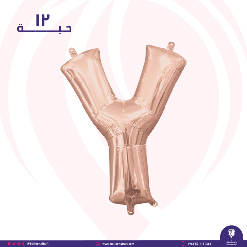 حرف Y روز قولد 32 انش- ١٢ قطعة