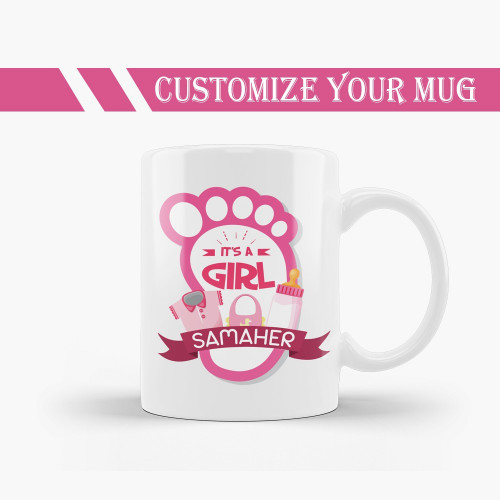 كوب قدم البنت مخصص للطباعة