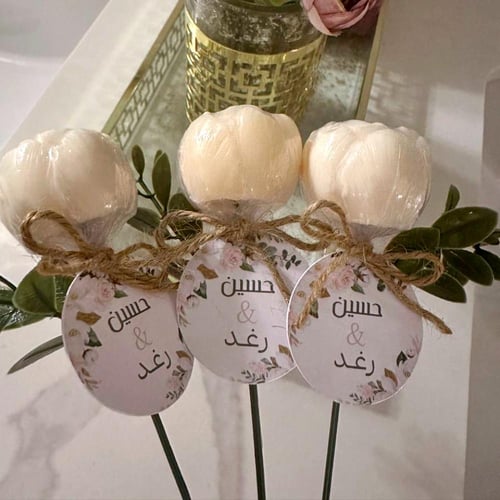 صابون الورد المعطر بالمسك مع ثيم خاص