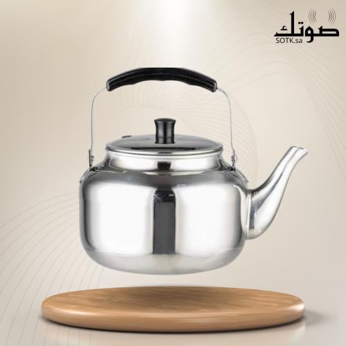 ابريق استيل يد اسود مقاس 4 لتر