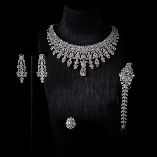 طقم بديل الماس فضي و ذهبي