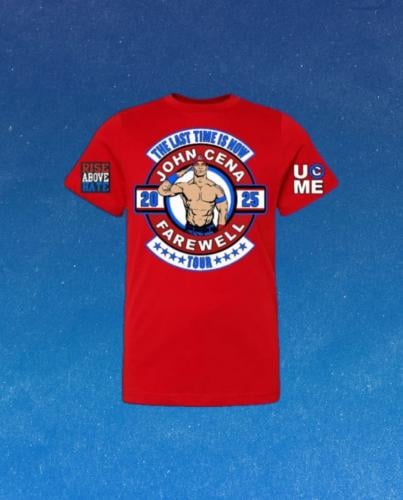 تيشيرت جون سينا الجولة الاعتزالي احمر