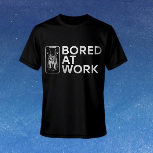 تيشيرت درو ماكنتاير بنمط BORED AT WORK