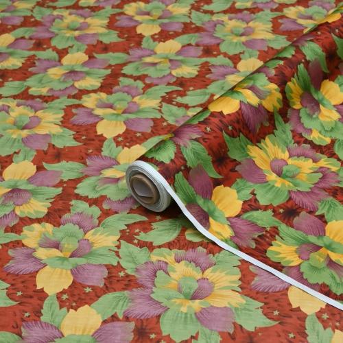 قماش قطن نسائي بأوراق الشجر