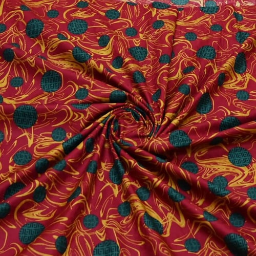 قطن جاكار بنقشة هندسية ملونه