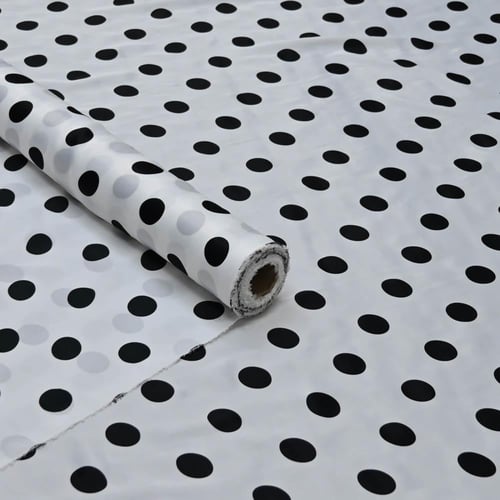 قماش حرير نقط دائرية كبيرة