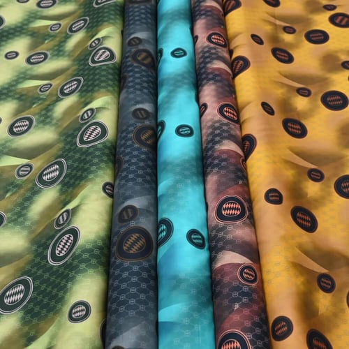 قماش قطن شربت بنقشات دائرية متدرجة