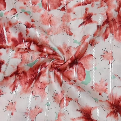 قطن زري نقشة ورد السحاب