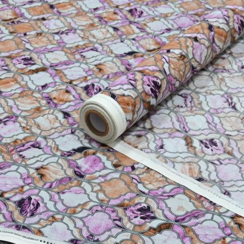 قماش قطن شربت بنقشة أرابيسك