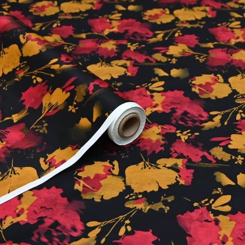 قطن العمودي الفاخر بنقشة زهرية