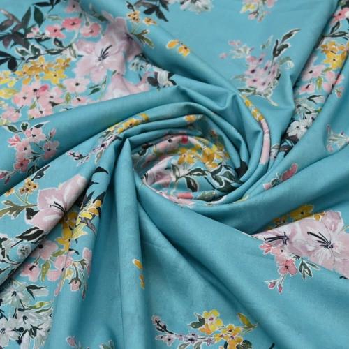 قماش فسكوز ازرق فاتح