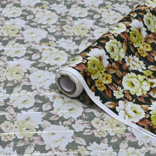 قماش قطن زري نقشة عبق الزهر