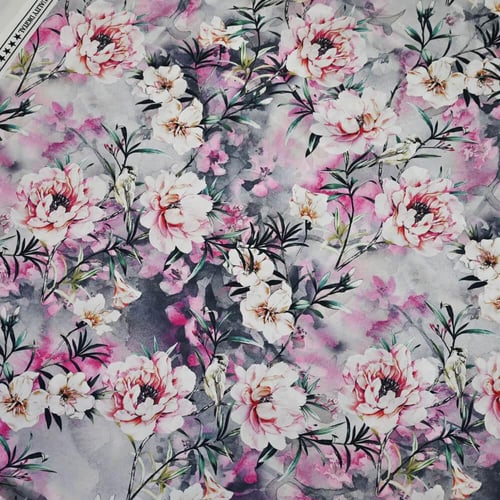 قماش ستان حرير مشجر