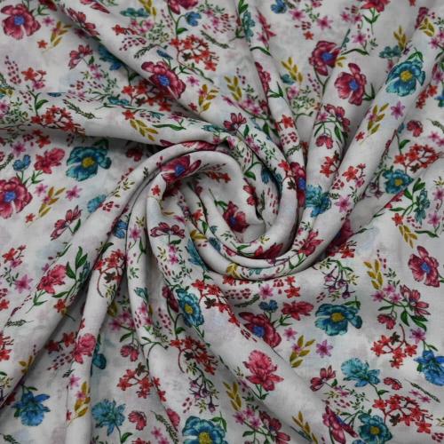 فسكوز بنقشات زهور رقيقة