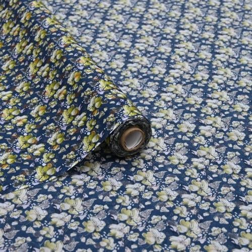 قماش بوال فاخر نقشة ورد صغيرة