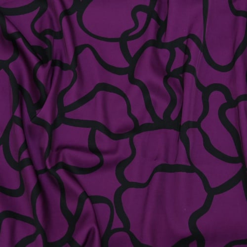 قماش حرير ميلانو دجيتال تموج الليل