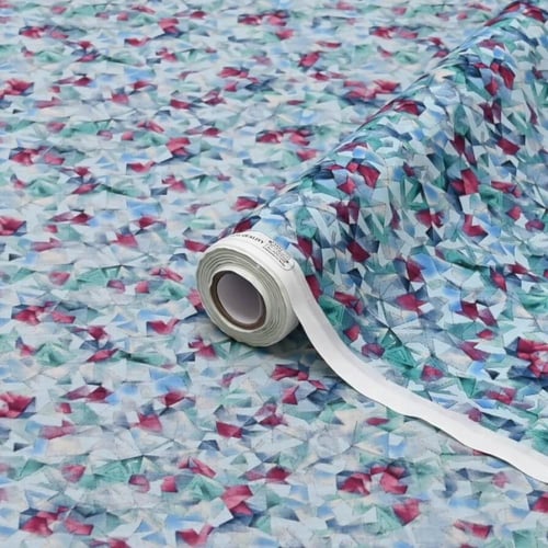 قماش قطن شربت بنقشة فسيفساء الربيع