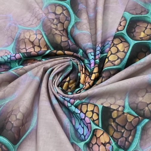 قماش لينن أمواج الزمرد