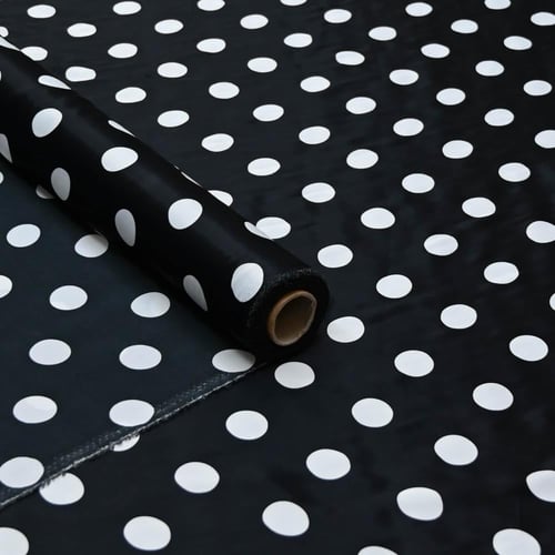 قماش حرير نقط دائرية كبيرة