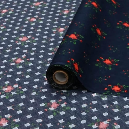 قماش بوال نقشة ورود صغيرة