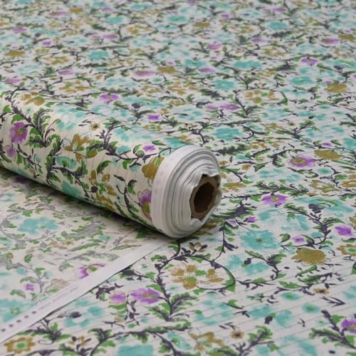 قماش قطن زري زهرية