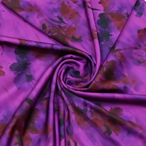 قماش حرير بنقشة الزهور المائية