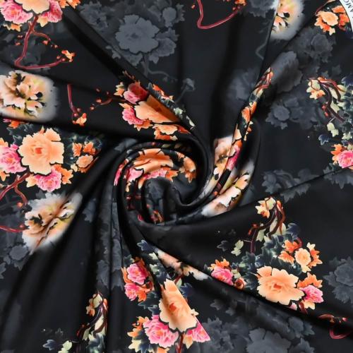 قماش حرير زهور أورينتال