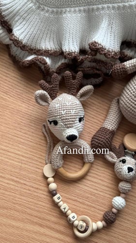 طقم 5 قطع على شكل غزال للمواليد