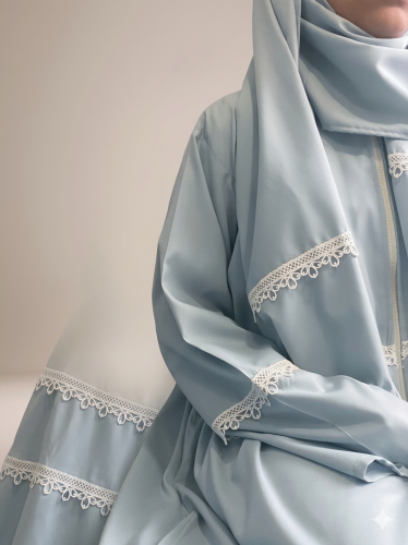 Prayer dress sheet for my daughters - card with zipper - sky blue - 120cm