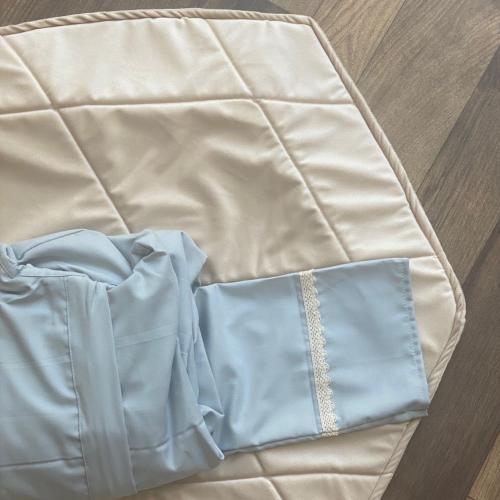 طقم شرشف صلاة كرتة سماوي و سجادة