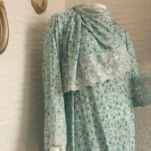 شرشف رداء الصلاة مورد - لف مفتوح سماوي