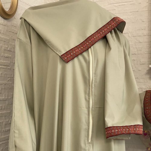 شرشف رداء الصلاة- سحاب - أخضر فستقي