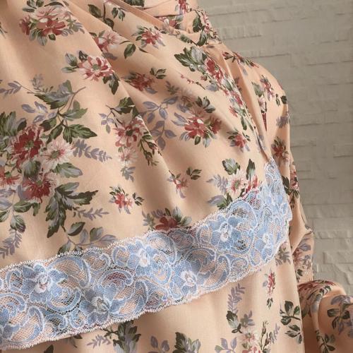 Prayer garment sheet with floral pattern - open wrap - kharbi