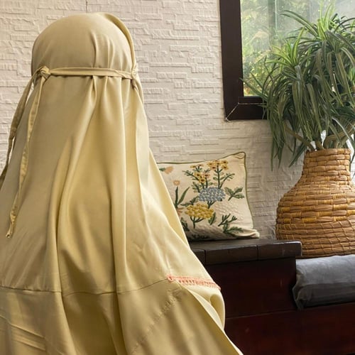 شرشف رداء الصلاة - بخنق بناتي - بيج- طول 160cm من...