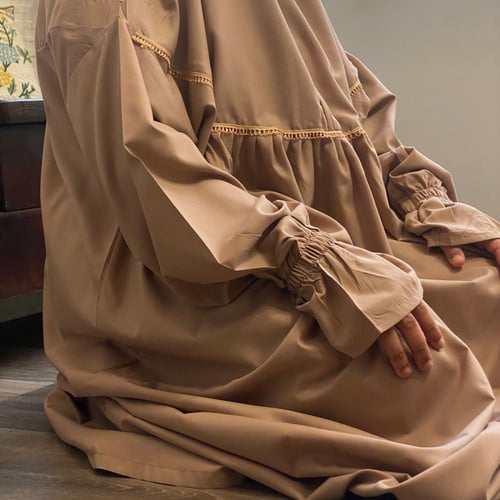 شرشف رداء الصلاة - بخنق بناتي - بُني - طول 160cm م...